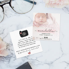 Niedliches Minimalistisches Foto für Fotografen Quadratische Visitenkarte