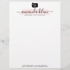 Niedliches Minimalistisches Fotografen-Logo Briefbogen