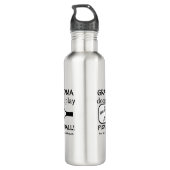 Niedliches Minimalistisches Grandma Pickleball Fun Edelstahlflasche (Rückseite)