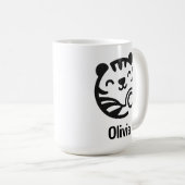 Niedliches, Minimalistisches Kittenfeld Kaffeetasse (VorderseiteRechts)