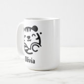 Niedliches, Minimalistisches Kittenfeld Kaffeetasse (Vorderseite Links)