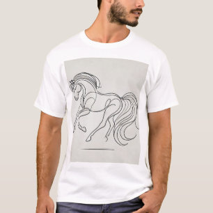 niedliches Minimalistisches Pferd T-Shirt