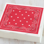 Niedliches Minimalistisches Red Bandana Muster Serviette