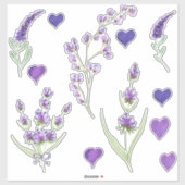 Niedliches Minimalistisches Wasser Provence delika Aufkleber (Blatt)