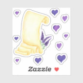 Niedliches Minimalistisches Wasser Provence delika Aufkleber (Blatt)