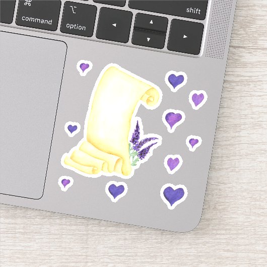 Niedliches Minimalistisches Wasser Provence delika Aufkleber (Detail)