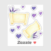 Niedliches Minimalistisches Wasser Provence delika Aufkleber (Blatt)