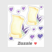 Niedliches Minimalistisches Wasser Provence delika Aufkleber (Blatt)