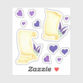 Niedliches Minimalistisches Wasser Provence delika Aufkleber (Blatt)