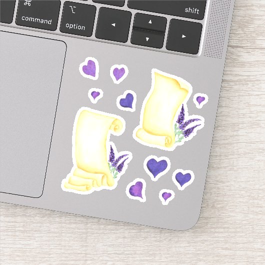 Niedliches Minimalistisches Wasser Provence delika Aufkleber (Detail)