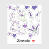 Niedliches Minimalistisches Wasser Provence delika Aufkleber (Blatt)