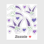 Niedliches Minimalistisches Wasser Provence delika Aufkleber (Blatt)