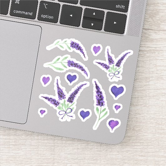 Niedliches Minimalistisches Wasser Provence delika Aufkleber (Detail)