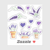 Niedliches Minimalistisches Wasser Provence delika Aufkleber (Blatt)