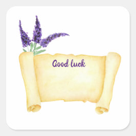 Niedliches Minimalistisches Wasser Provence delika Quadratischer Aufkleber