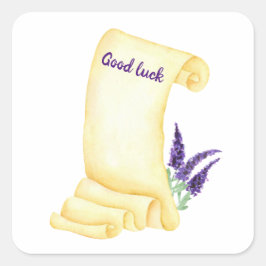 Niedliches Minimalistisches Wasser Provence delika Quadratischer Aufkleber