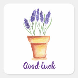 Niedliches Minimalistisches Wasser Provence delika Quadratischer Aufkleber