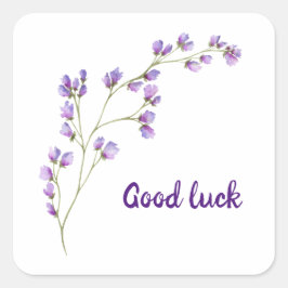 Niedliches Minimalistisches Wasser Provence delika Quadratischer Aufkleber