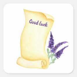 Niedliches Minimalistisches Wasser Provence delika Quadratischer Aufkleber