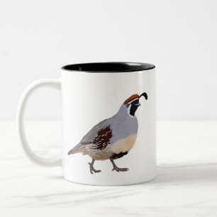 Niedliches Minimalquail Zeichnend Zweifarbige Tasse