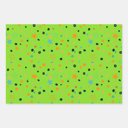 Niedliches Mischmuster - Halloween-Koordination Geschenkpapier Set (Vorderseite 3)