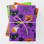 Niedliches Mischmuster - Halloween-Koordination Geschenkpapier Set (Beispiel)