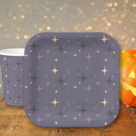 Niedliches, Mit Augen Flügeldrachenschwarz-KatzenH Pappteller