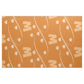 Niedliches Mit Monogramm Herzmuster Orange Stoff (Fat Quarter (45,7 x 55,9 cm))