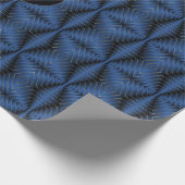 Niedliches Mit Monogramm Hexagon Pattern Navy Weih Geschenkpapier (Ecke)