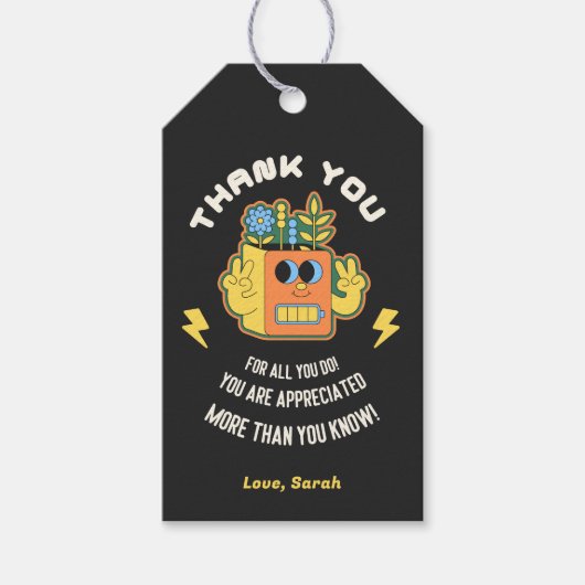 Niedliches Mitarbeiterteam Geschenkanhänger (Vorderseite)