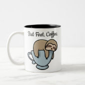 Niedliches Mittagessen beim Kaffee-Cup-Angebot Zweifarbige Tasse (Links)