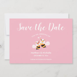 Niedliches Mittel zur eleganten rosa Hochzeit Save The Date