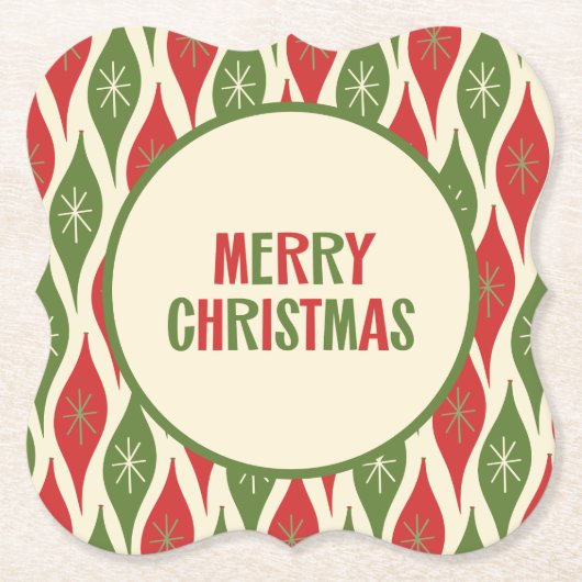 Niedliches Mittelalter Moderner Retro 50er Frohe W Untersetzer (Vorderseite)