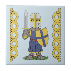 Niedliches Mittelalter Ritter Keramik Tile Fliese