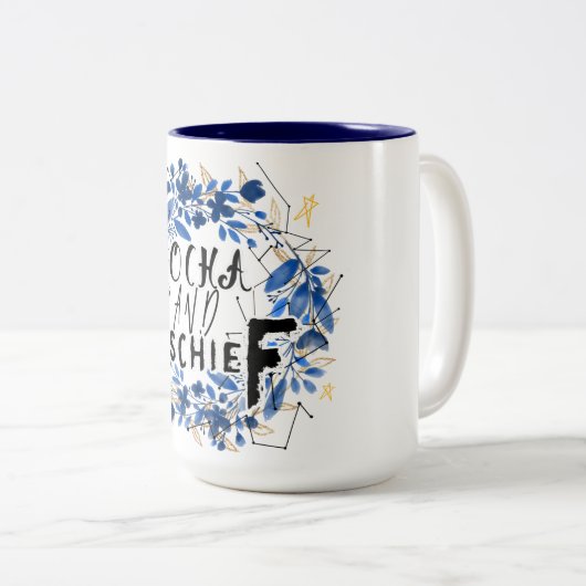 Niedliches Mocha und Mischief Zitat Zweifarbige Tasse (VorderseiteRechts)