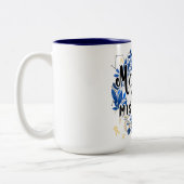 Niedliches Mocha und Mischief Zitat Zweifarbige Tasse (Links)