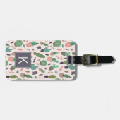 Niedliches Modern Boho Cactus Pattern Gepäckanhänger (Vorderseite horizontal)