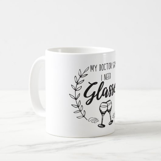 Niedliches Modern Fun Zitat Kaffeetasse (Vorderseite Links)