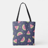 Niedliches Modern Green Pink Watermelon Fruchtmust Tasche (Rückseite)