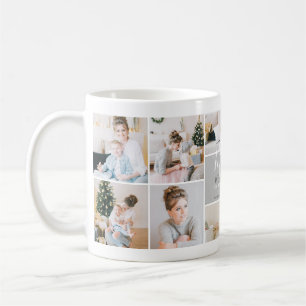 Niedliches Modern Mama Foto Collage Geschenk Kaffeetasse