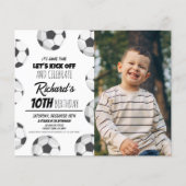 Niedliches Modern Soccer Budget Foto Geburtstag ei (Vorderseite)