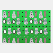 Niedliches Modern Winter Rentier Weihnachtsgeschen Geschenkpapier Set (Vorderseite 2)