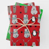 Niedliches Modern Winter Rentier Weihnachtsgeschen Geschenkpapier Set (Beispiel)