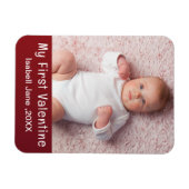 Niedliches modernes 1. Valentinstag Persönliches F Magnet (Horizontal)