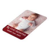 Niedliches modernes 1. Valentinstag Persönliches F Magnet (Linke Seite)