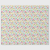 Niedliches, modernes Ananas Muster Geschenkpapier (Flach)