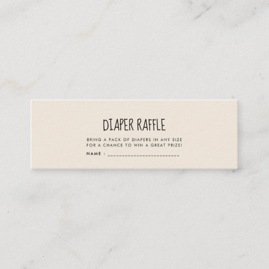 Niedliches modernes Baby Duschdiapier Mini Visitenkarte (Vorderseite)