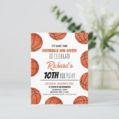 Niedliches modernes Basketball Budget Geburtstagse (Stehend Vorderseite)