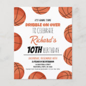 Niedliches modernes Basketball Budget Geburtstagse (Vorderseite)