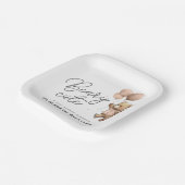 Niedliches modernes Beary Sweet Baby Dusche Party Pappteller (Gewinkelt)
